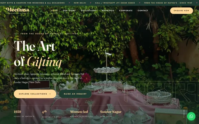 Home page of the Meethasa by Nathu's website