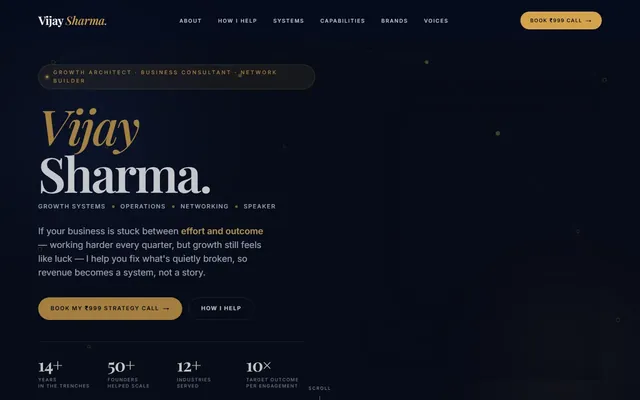 Home page of the Vijay Sharma website